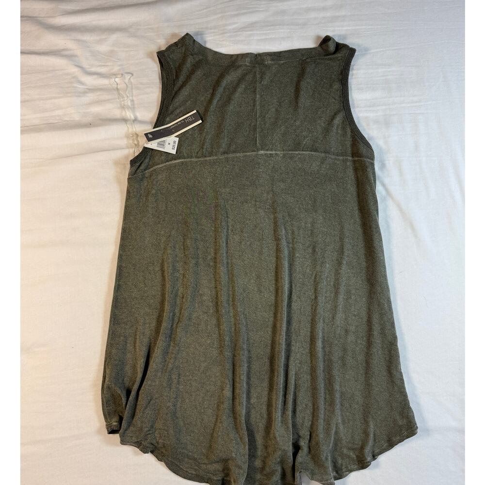 TBH To Be Honest Womens Medium Green Dirty Wash Tunic Tank Top NWT - Picture 8 of 8